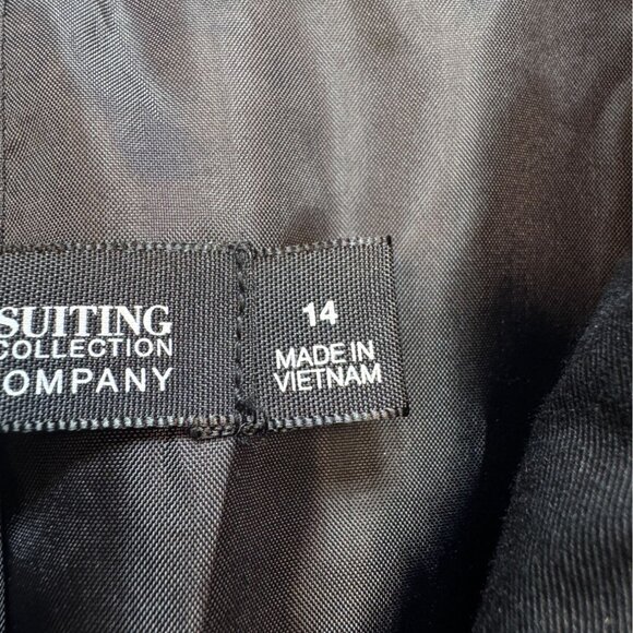 7th Avenue New York & Company Womens Blazer Size 14 Black Double Button Workwear - Picture 3 of 10